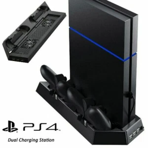 Playstation4/PS4 Pro,Vertical Stand Cooling Fan Dual PS4 Charging Station Port - Picture 1 of 7