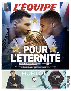 Journal L’Equipe N°24963 Du 18 12/2022 Pour L’éternité Mbappé Messi Collector - Picture 1 of 7