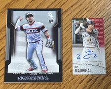 2021 Topps Rip Dare To Tear NICK MADRIGAL Rookie Auto 1/1 With Ripped Card 1/50