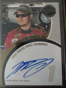2007 Press Pass Signings Martin Truex Jr. Gold 36/50