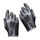 Pu Leather For Men Touchscreen Gloves Wrist Winter Typing Soft Black Motorcycle
