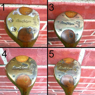MacGregor Tourney DX9W Wood Set (1, 3, 4, 5 ) - RH Persimmon NEED NEW GRIPS - Image 1 of 4