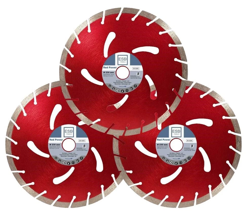 3 x 230 Diamanttrennscheibe Profi Diamantscheibe für Beton - Bild 1 von 1