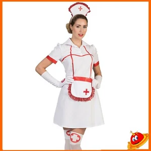 Costume Carnevale Halloween Donna Ragazza Infermiera Dottoressa Betty Tg 32/42 - Foto 1 di 2