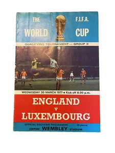 England V Luxembourg WC Qualifying GP2 30/03/77 Wembley includes Free UK P&P - Picture 1 of 3