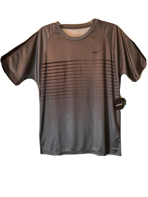 Mitre Performance Proflow Short Sleeve Shirt Gray Black Men’s M Gym Sports NWT - Imagem 1 de 4