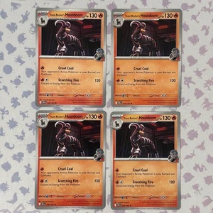 4x Team Rocket's Houndoom 038/182 x4 Destined Rivals Pokemon TCG Playset NM - Picture 1 of 2