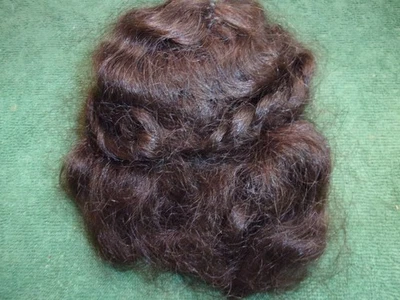 Muñeca HH antigua marrón oscuro WIg necesita reparación Foto 1 de 3