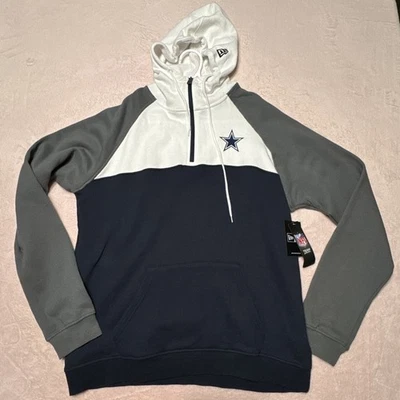 NUEVO CON ETIQUETAS Para hombres L New Era NFL Dallas Cowboys 1/4 Cremallera Sudadera con Capucha Sudadera Foto 1 de 4