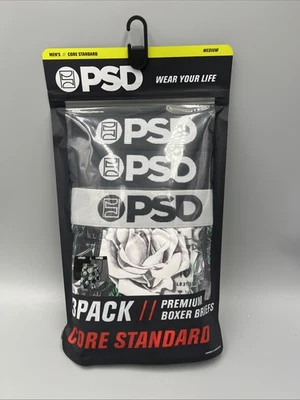 PSD 7" Inseam White Rose, Cash Core Standard Premium Boxer Briefs, Sz M, 32-34" - Image 1 of 4