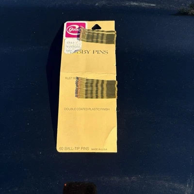 Vintage Goody Bobby Pins 26 Pack Brown Tone Made In USA 1982 - Image 1 of 2