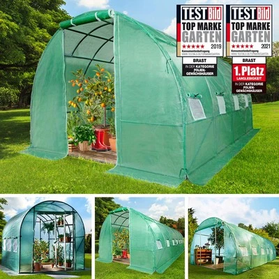 BRAST Gewächshaus Foliengewächshaus Fundament Erdanker 2x3m 3x4m 3x6m 3x8m