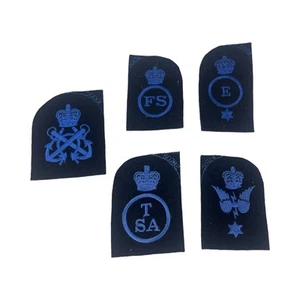 Restposten Royal Navy Rang-/Handelsabzeichen gestickt blau auf schwarz unissued (B) - Bild 1 von 2