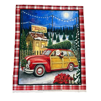 Christmas Truck Panel Brother Sister Design Studio 2979 Santa Tree Farm NEW - Image 1 of 4