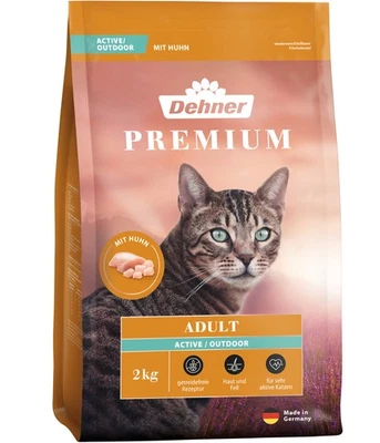 Katzenfutter Trockenfutter Adult Active Outdoor getreidefrei mit Huhn, Dehner - Bild 1 von 4