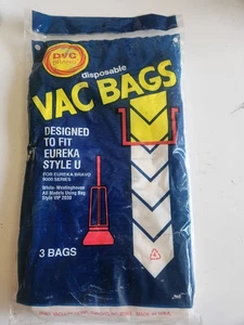 Eureka Style U Bravo Vac Bags 3 Pk Made To Fit 5000 Serie White Westinghouse   - Picture 1 of 2