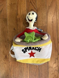 Popeye Olive Oyl Backpack Bag Purse Plush Stuffed Spinach Can Vintage Y2K New - Picture 1 of 5
