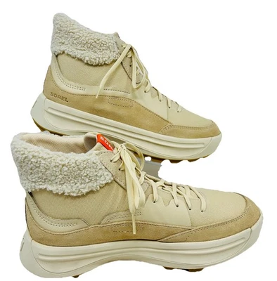 Sorel Ona 503 mid cozy sneaker boot NEW women size 10.5 beige Sherpa Trim - Image 1 of 4