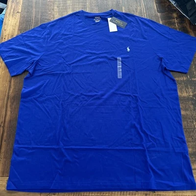 Мужская футболка Polo Ralph Lauren Цвет синий Размер 2XLT Хлопок Светло-голубая Лошадь - Изображение 1 из 4