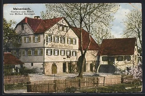 Maisenbach / Calw, Gasthaus zum Hirsch, Ansichtskarte - Bild 1 von 2