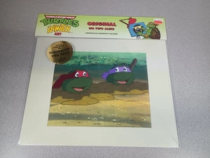 1991 Teenage Mutant Ninja Turtles Animation Art Cel Raphael & Donatello NEW - Picture 1 of 3
