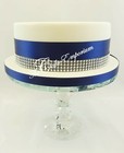 SPARKLING ROUND DIAMANTE EFFECT CAKE TRIM & 50MM RIBBON 1, 2 & 5 METRE LENGTHS