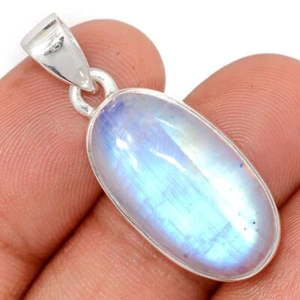Natural Rainbow Moonstone - India 925 Sterling Silver Pendants Jewelry CP74476 - Picture 1 of 1