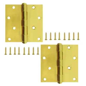 NUEVO 6PK Stanley 4" x 4" esquinas cuadradas bisagras de puerta de latón brillante S821-280 - Imagen 1 de 4