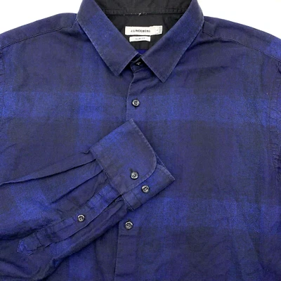 J.Lindeberg Slim Fit Men's Long Sleeve Blue Check Button Up Large - Image 1 of 4