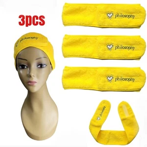 Diadema facial spa 3 piezas maquillaje envoltura cabeza tela rizo diadema toalla elástica - Imagen 1 de 7