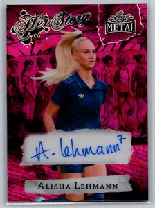 Alisha Lehmann 2024 Leaf Metal Women Of Sport HERstory Pink Lava Auto 1/1 HS-ALI - Picture 1 of 2
