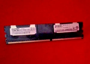 2 Elpida 512MB DDR2 SDRAM ECC 1Rx8 PC2-5300F 1RX8 Fully Buffered 1GB Set - Picture 1 of 2