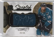 2016-17 Upper Deck The Cup Scripted Materials /35 Joe Thornton #SM-JJ Auto