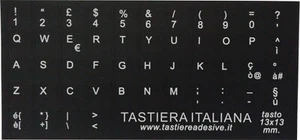 Tastiera Adesiva Lingua Italiana Notebook PC Stickers misura tasto mm. 13x13 - Foto 1 di 2
