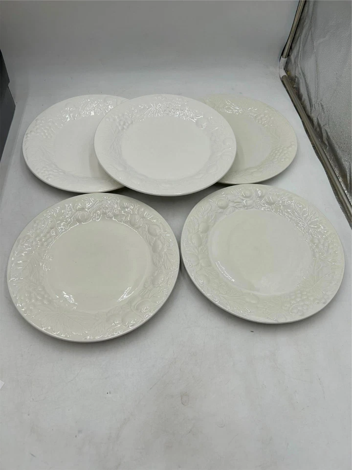 5) PLATOS DE CENA FARBERWARE BLANC SUR BLANC #422 **LEER** Foto 1 de 3