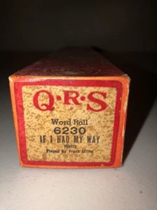 QRS Player Piano Word Roll 6230 If I Had My Way Frank Milne - Bild 1 von 3