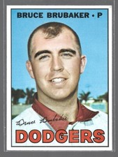 Bruce Brubaker Los Angeles Dodgers 1967 Topps Baseball Card #276 (SET BREAK) (B)