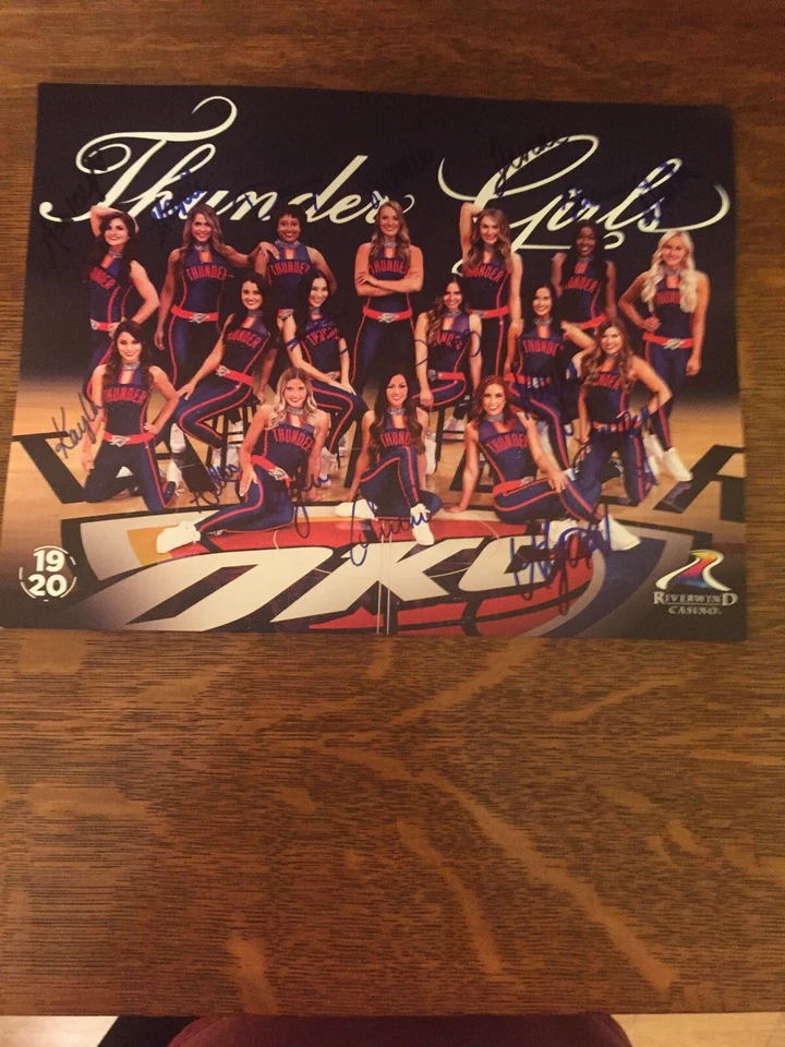 2019 Oklahoma City Thunder Girls Signed Large Photograph. - Image 1 of 1