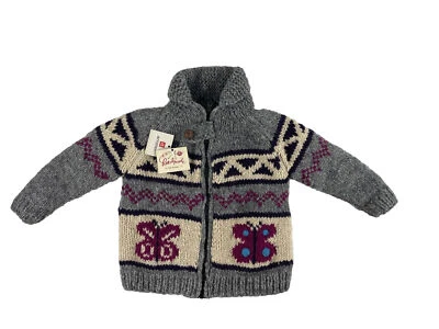 AMBLER Nepal 100% Wool Hand Knit Sweater Fleece Lined Kids Size Small / Med NWT - Image 1 of 4