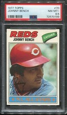 1977   Topps   Baseball   # 70   Johnny Bench   (NM-MT+)   PSA 8.5