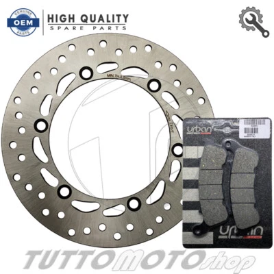 KIT DISCO FRENO ANTERIORE + PASTIGLIE BRAKING HONDA SH300 i 2006 2007 2008 2009 - Immagine 1 di 4