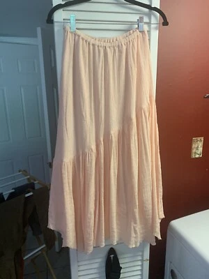 Joie Falda Midi Gasa Algodón Melocotón - Talla XS - Forrada Foto 1 de 4