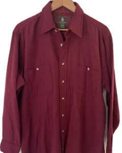 Vintage High Sierra Wool Shirt Size L Burgundy - Picture 1 of 8