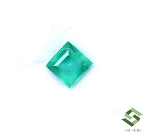 4.75x4.75 mm Certified Natural Emerald Square Cut 0.62 CTS Loose Gemstone - Picture 1 of 9