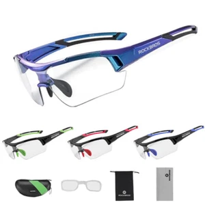ROCKBROS Cycling Photochromic Glasses Men's Full Frame Sports Bike Sunglasses - Picture 1 of 33