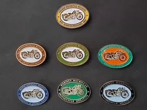 Juego de 7 insignias de pasador esmaltado de motocicleta Meriden Megaride (Rotary International) - Imagen 1 de 11