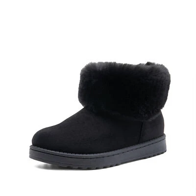 Women's Snow Boots Faux Fur-Lined Suede Warm Snow Fashion Winter Boots 6-11 - Image 1 of 4