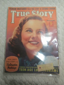 Vintage True Story Sept 1938 Deanna Durbin auf Cover - Bild 1 von 3
