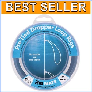 20 lb Pre-Tied Dropper Loop Rigs - Perfect for Saltwater & Freshwater Fishing - Picture 1 of 9