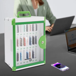 Armadio armadietto cellulare 24 slot contenitore portatile tasca con serratura - Foto 1 di 24